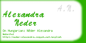 alexandra neder business card